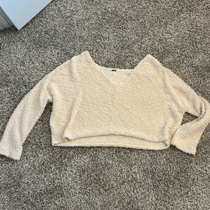 Free People fuzzy cropped sweater